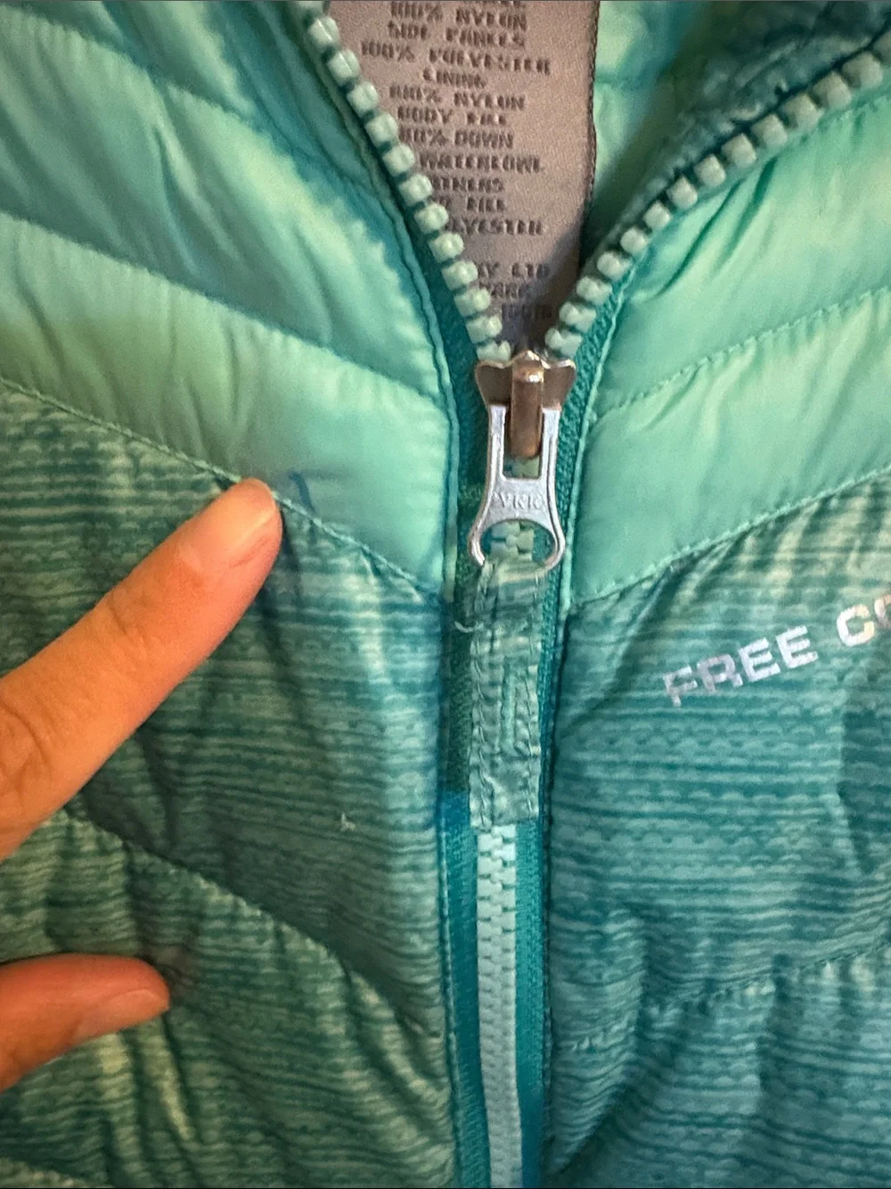 Free Country Mint and Lavender Quilted Hooded Vests Bundle of Two